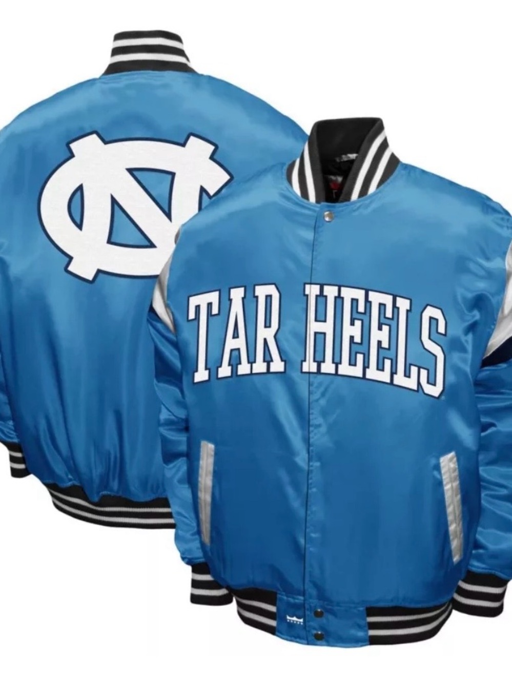 UNC Tar Heels - Franchise Club Black Tag Satin Jacket - NWT Men’s Small